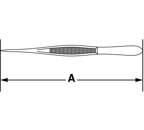 Пинцет Bochem остроконечный с направляющим винтом с тефлоновым покрытием, длина 115 мм