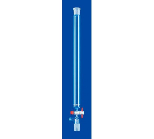 Хроматографическая колонка Lenz 400 мм, 120 мл, NS14/23, с фриттой, PTFE кран, боковой отвод GL18, стекло