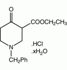 1-Бензил-3-этоксикарбонил-4-пиперидон гидрохлорид гидрат, 97%, около 10% воды, Alfa Aesar, 250 г