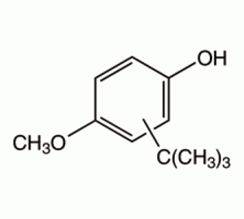 2 (3) -трет-бутил-4-метоксифенол, 96%, Alfa Aesar, 1000г