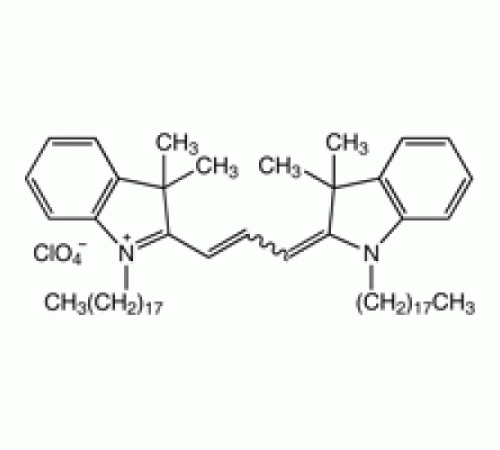 1,1 '-ди-н-октадецил-3,3,3', 3'-тетраметилиндокарбоцианин перхлорат, 97%, Alfa Aesar, 500 мг